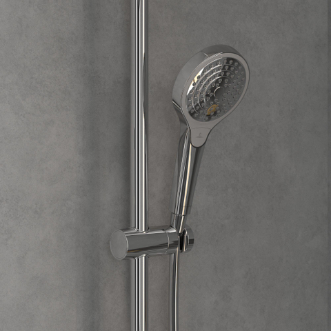 Villeroy & Boch Verve Showers Douchesysteem - met drie functies - voor wandmontage - hoogglans chroom SW974381