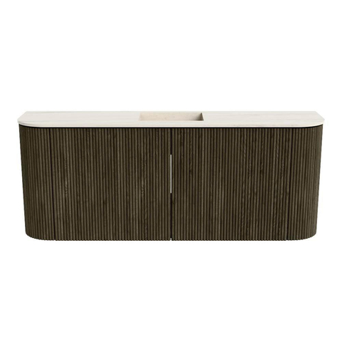 Mondiaz JOYA-DLUX 103.2cm toiletmeubel - ronding links en rechts kleur Shadow - Wastafel FAYE positie Midden Zonder kraangat kleur Meli. SW1424933