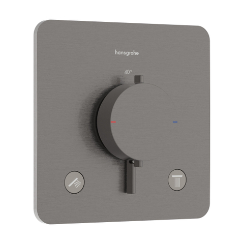Hansgrohe Ecostat comfort q Inbouw - thermostaat - 2 functies - brushed zwart chroom antraciet SW1387904