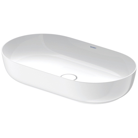 Duravit Luv Opzetwastafel - 70x40cm ovaal - zonder kraangat - zonder overloop wit - glans wit SW472399