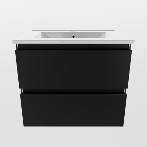 Mondiaz Aivy badmeubelset - 60x45x50cm - 1 kraangat - 1 wasbak talc Keramiek - Midden - 2 lades - Met spiegel - MDF Urban SW892461