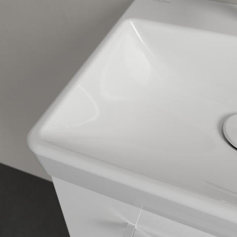 Villeroy & Boch Avento meubelwastafel - 45x37cm - 1 kraangat - met overloop CeramicPlus - White Alpine (glans wit) SW59854