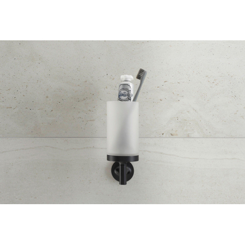 Duravit Starck T Tandenborstelhouder - matglas - mat zwart SW297076
