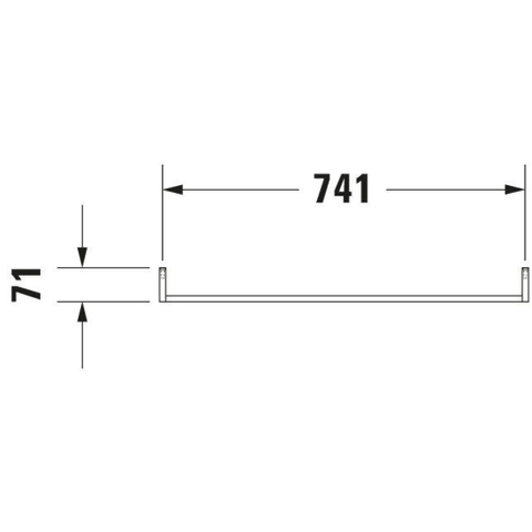 Duravit Vero Handdoekhouder - voor wastafel 045480 - hoogglans chroom 0296114
