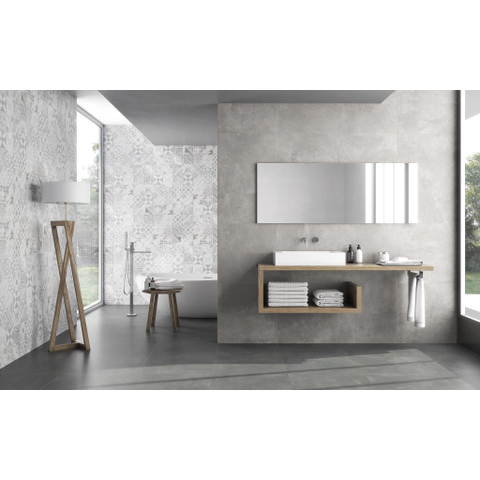 ÉCHANTILLON Terravito Velaro carreau mural et de sol - 30x60cm - 9mm - Rectangulaire - rectifié - effet béton - gris mat SW736445