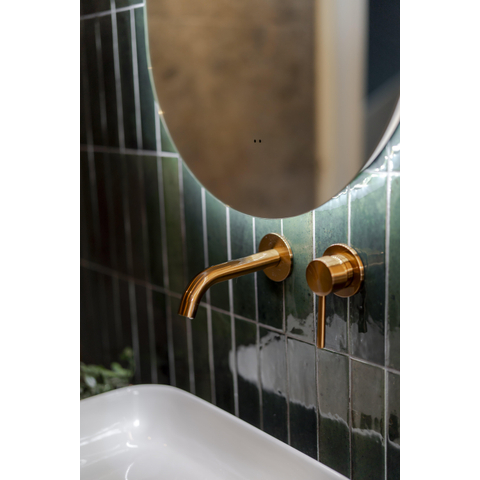 Fortifura Calvi Wastafelkraan - inbouw - met inbouwdeel - PVD - geborsteld koper SW970034
