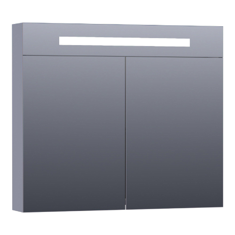 BRAUER Promise Deluxe armoire de toilette – 80 x 70 x 15 cm – LED directe – Gris mat SW371691