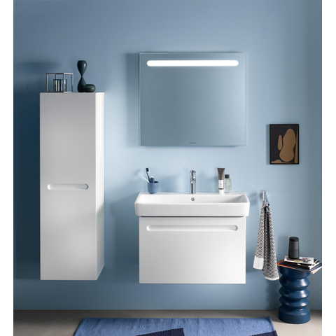 Duravit No.1 Duravit No.1wastafel - met kraangat - met overloop - 80x46x17.3cm - hoogglans wit SW723711