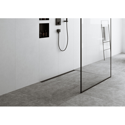 Hansgrohe RainDrain Match Douchegoot - 70cm - hoogte verstelbaar frame - mat zwart SW1590435