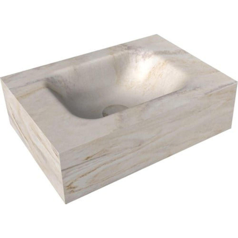 Mondiaz Eden wastafel - 40x23cm - zonder kraangat - ostra (beige) SW1204245
