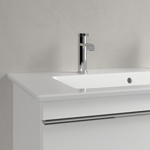 Villeroy & Boch venticello Meubelwastafel wasbak midden - 2 kraangaten - 100x50cm overloop CeramicPlus - White Alpine (glans wit) 1025117