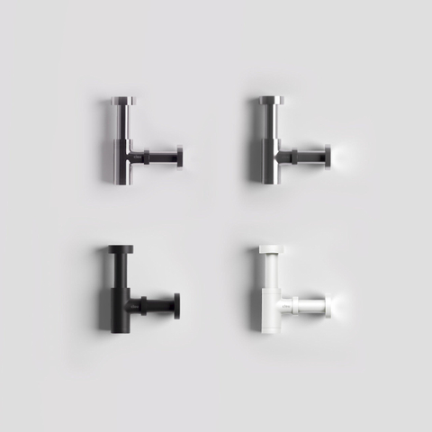 Clou Mini Suk siphon design 3,8x29cm spécialement pour petits lave-mains Noir mat SW405130