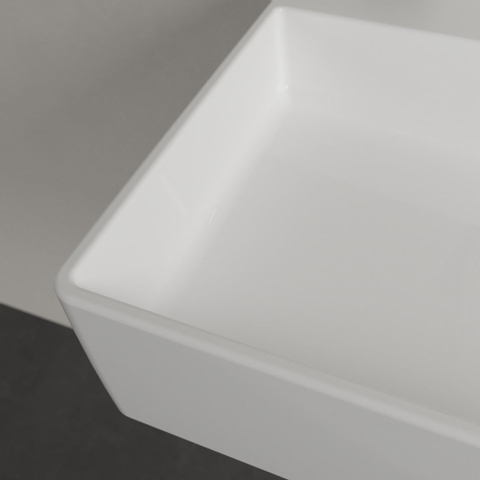 Villeroy & Boch memento 2.0 wastafel onderzijde - geslepen - 100x47cm - met overloop - 2 kraangaten CeramicPlus - White Alpine (glans wit) SW336053