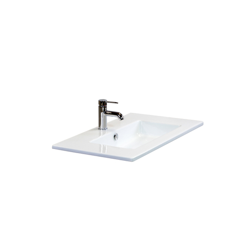 H&R Badmeubelen Gala wastafel keramisch 81x46x2cm wit 1krg SW235649