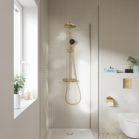 GROHE Vitalio Start doucheset - met thermostaat - geborsteld cool sunrise (goud) SW1590077