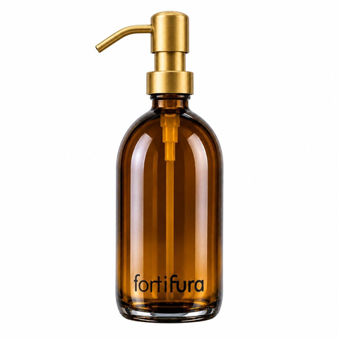 Fortifura Calvi Zeepdispenser - 500ml - set van 2 - houder - geborsteld messing SW1590476