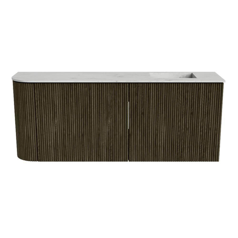 Mondiaz JOYA-DLUX 101.6cm toiletmeubel - ronding links kleur Shadow - Wastafel FAYE positie Rechts 1 kraangat kleur Opalo. SW1422939