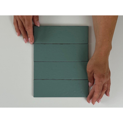 SAMPLE Terravito Nocino wandtegel - 6x18.6cm - Blue Lake mat (blauw) SW1221420