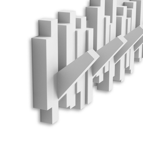 Umbra Sticks patère 49x18x3cm Plastique Blanc SW539458