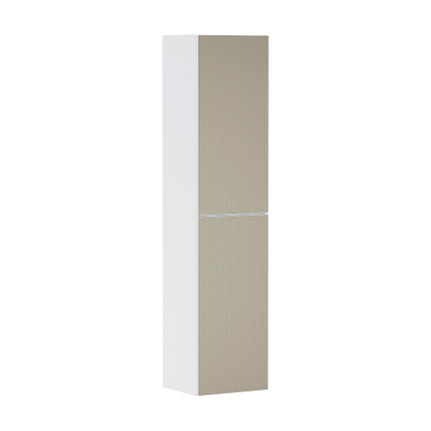 Hansgrohe Xevolos E Armoire haute - 176x40x37cm - 2 portes - façade patterned bronze - push to open - charnière à droite - matt white SW995466