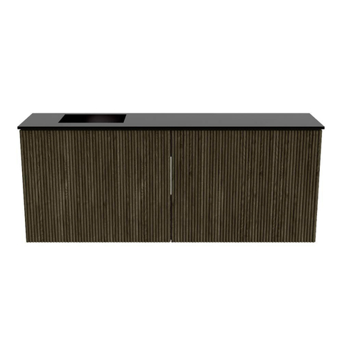 Mondiaz JOYA 100cm meuble de toilette - couleur Shadow - Vasque FAYE position Gauche Sans trou de robinet couleur Urban SW1421503