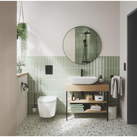 Grohe Start M-size wastafelmengkraan - met klikwaste - matte black (mat zwart) SW811176