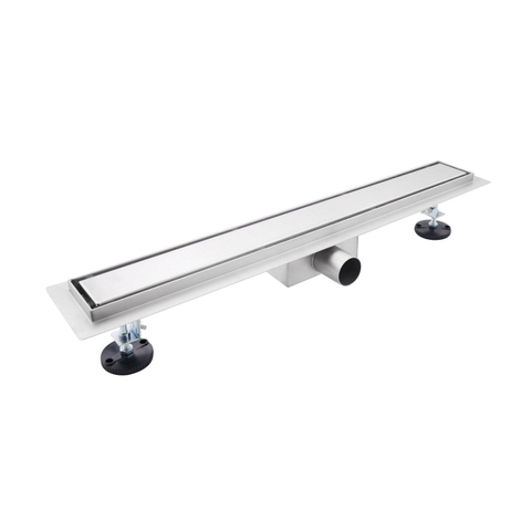 Fortifura Galeria douchegoot - 60cm - gesloten rooster - met vloerflens - PVD - geborsteld RVS SW716568