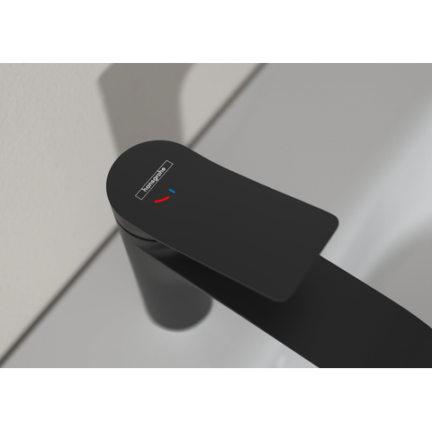Hansgrohe VIVENIS Eengreeps wastafelmengkraan - 110 - coolstart - met PopUp - trekwaste - mat zwart SW699931
