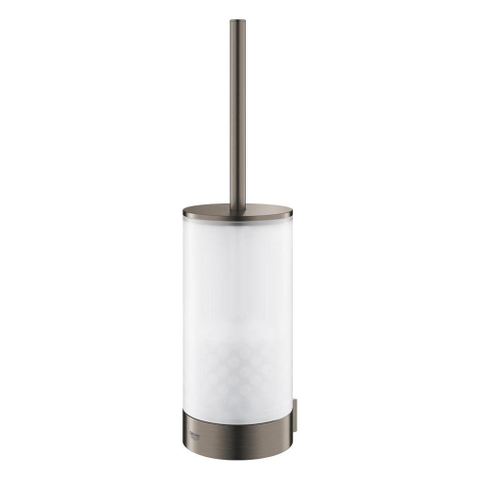Grohe Selection Toiletborstelhouder - wandmontage - rond - open - brushed hard graphite (antraciet) SW444378