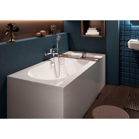 Villeroy & Boch O.novo kunststof duobad acryl rechthoekig - 180x80x50cm - zonder poten - glans wit 0930606