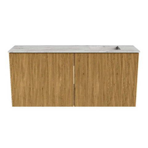 Mondiaz JOYA-DLUX 90cm meuble de salle de bains - couleur Oak - Vasque FAYE position Droite 1 trou de robinet couleur Glace. SW1421959