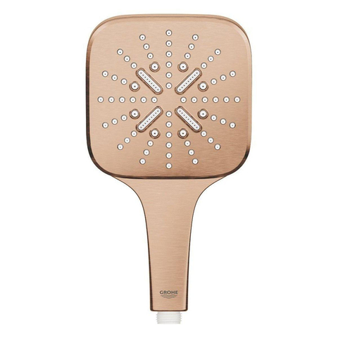 Grohe Rainshower SmartActive Regendoucheset Opbouw -hoofddouche vierkant 31cm - handdouche vierkant - plafondarm - inbouwbox - brushed warm sunset (koper) SW762045