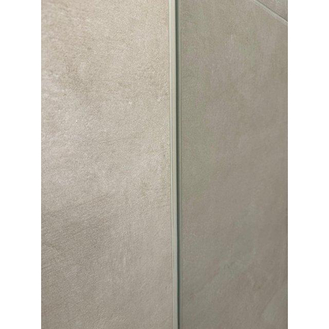 FugaFlow Eccelente Vetro Douche à l'italienne mi-hauteur - 105,8x80cm - verre fumé - 8mm - nano - avec profilé aveugle SW1450337