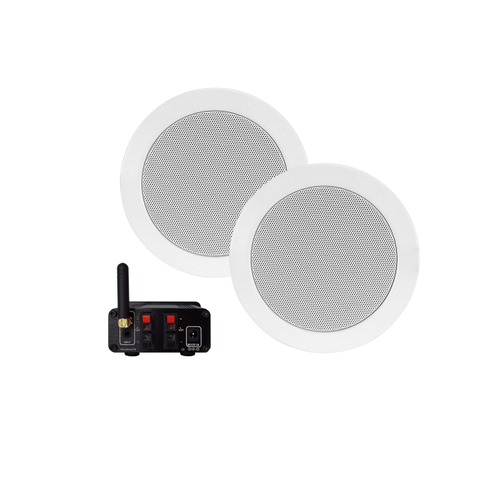 Aquasound Bluetooth Audio bluetooth audiosysteem - (35 watt / bt4.0 / auto-aux) - met twist speakerset (wit) - 230v/12v SW73029