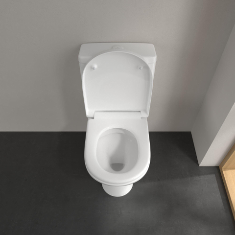 Villeroy & Boch O.novo Compact duoblokpot - diepspoel DirectFlush - 36x61cm CeramicPlus - zonder reservoir - White Alpine (glans wit) SW68866