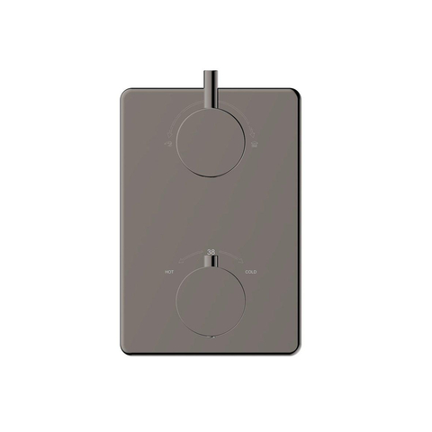 Wiesbaden Caral Ensemble de finition thermostat encastré 2 voies gunmetal PVD SW454661