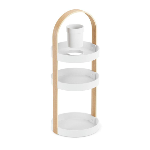 Umbra Bellwood boîte de rangement 20x20x50cm Plastique Blanc/naturel SW539499