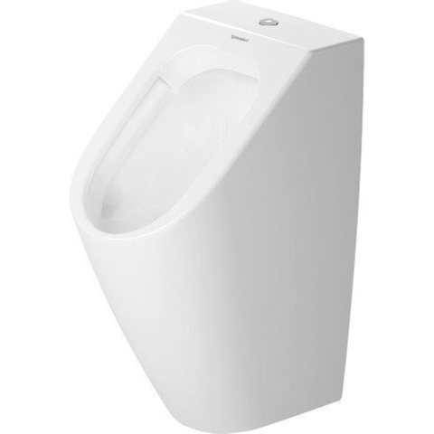Duravit Me by starck Urinoir - spoelrandloos - met boveninlaat - zonder vlieg - inclusief bevestiging afvoer horizontaal/verticaal - rimless - wit SW84212