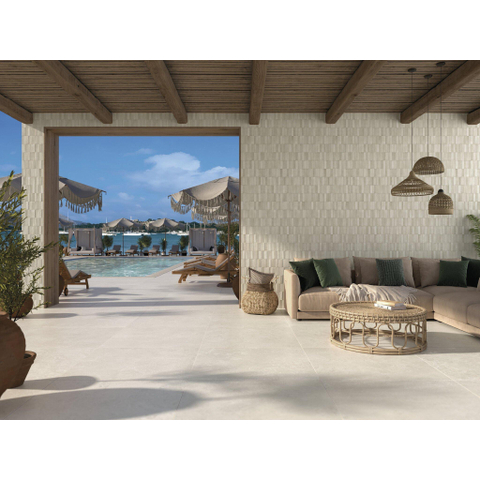 SAMPLE Terravito Savina Keramische wandtegel - 40x120cm - 10.8mm - Cream SW1596415