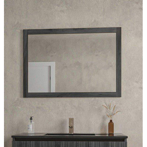 Saniclass Holz Base Spiegel - 100x70cm - zwartbruin SW773972