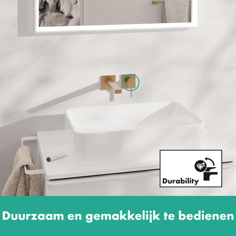 Hansgrohe Tecturis Mitigeur lavabo encastré - mitigeur - monocommande - bec 22.5 cm - bronze brossé SW918478