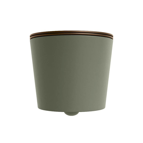 Mondiaz LAVIE WC suspendu – sans bride – 36 x 53 cm – avec abattant softclose – Army (vert), abattant Rust (brun) SW1208696