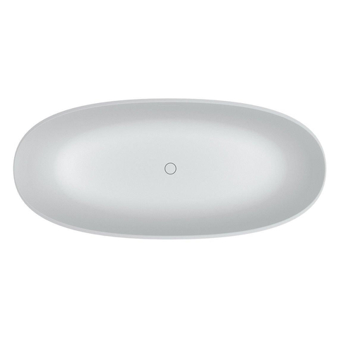 Riho Oval Solid Baignoire îlot Ovale 160x72x55cm Solid Surface Blanc SW416725