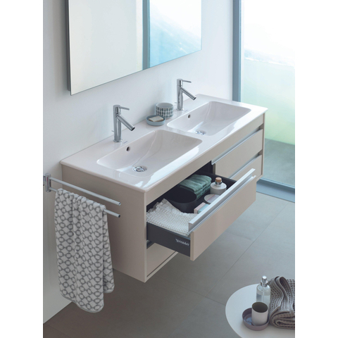 Duravit D-code 2 lids handdoekhouder - 44.5cm - hoogglans chroom GA49408