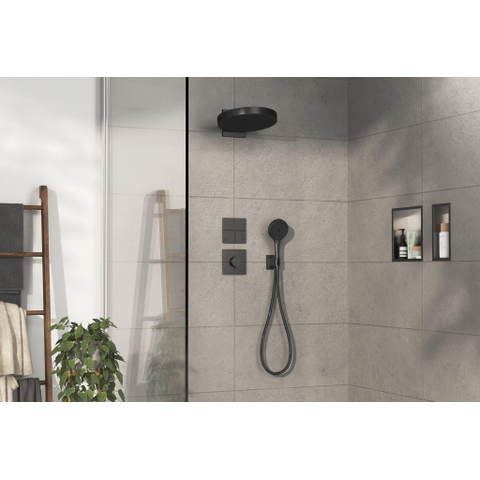 Hansgrohe ShowerSelect Comfort E Thermostaat - inbouw - 1 functie - extra uitgang - zwart chroom SW918008