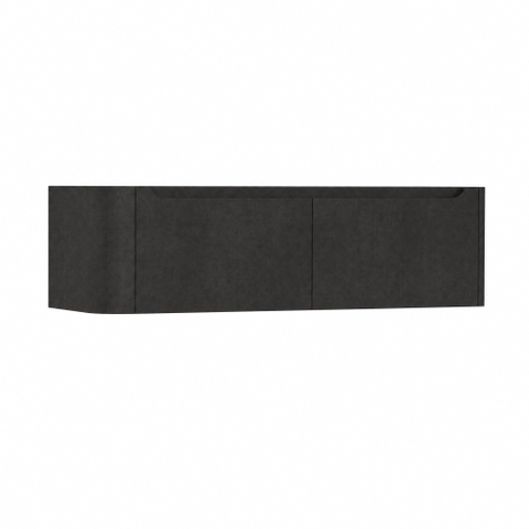 H&R Badmeubelen Juice Wastafelonderkast - 140x45x40cm - linkerhoek afgerond - 2 lades - geïntegreerde greep - basalt SW1260215