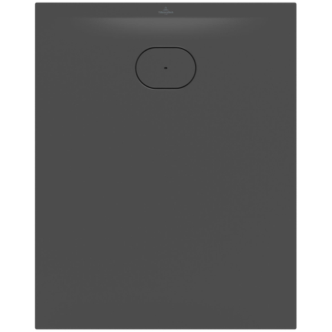 Villeroy & Boch Ecora douchebak - 100x80x3.5cm - afvoer korte zijde - anthracite (antraciet) SW1558894