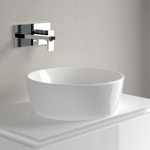 Villeroy & Boch Architectura opzetwastafel - 45x45cm - zonder kraangat - zonder overloop - White Alpine (glans wit) SW762338