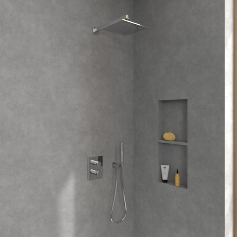 Villeroy & Boch Universal Showers regendouche - 25x25cm hoekig - hoogglans chroom SW974326