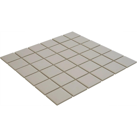 La Mosaic Factory London carreau mosaïque - 30,9x30,9cm - carrelage mural et de sol - Carré - Porcelaine Blanc Mat SW62224